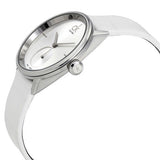 Calvin Klein Accent Silver Dial White Leather Strap Watch for Women - K2Y231K6 Authentic Buy Shop Now