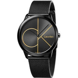 Calvin Klein Minimal Black Dial Black Mesh Bracelet Watch for Men - K3M214X1 Authentic Buy Shop Now