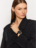 Calvin Klein Full Moon Black Dial Black Leather Strap Watch for Women - K8Y231C1 Authentic Buy Shop Now
