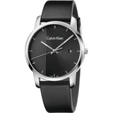 Calvin Klein City Quartz Black Dial Black Leather Strap Watch for Men - K2G2G1C1 Authentic Buy Shop Now