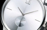 Calvin Klein Accent Silver Dial White Leather Strap Watch for Women - K2Y231K6 Authentic Buy Shop Now