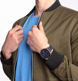 Calvin Klein Even Blue Dial Blue Leather Strap Watch for Men - K7B214VN Authentic Buy Shop Now
