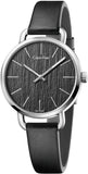 Calvin Klein Even Black Dial Black Leather Strap Watch for Women - K7B231C1 Authentic Buy Shop Now