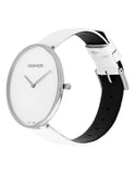 Calvin Klein Full Moon White Dial White Leather Strap Watch for Women - K8Y231L6 Authentic Buy Shop Now