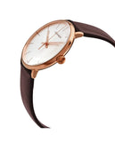 Calvin Klein High Noon Silver Dial Brown Leather Strap Watch for Men - K8M216G6 Authentic Buy Shop Now