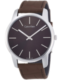 Calvin Klein City Brown Dial Brown Leather Strap Watch for Men - K2G211GK Authentic Buy Shop Now