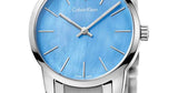 Calvin Klein City Mother of Pearl Blue Dial Silver Steel Strap Watch for Women - K2G2314X Authentic Buy Shop Now