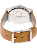 Calvin Klein City Silver Dial Orange Leather Strap Watch for Women - K2G231G6 Authentic Buy Shop Now