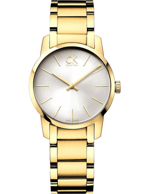 Calvin Klein City White Dial Gold Steel Strap Watch for Women - K2G23546 Authentic Buy Shop Now
