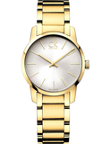 Calvin Klein City White Dial Gold Steel Strap Watch for Women - K2G23546 Authentic Buy Shop Now