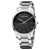Calvin Klein City Black Dial Silver Steel Strap Watch for Men - K2G2G14C Authentic Buy Shop Now