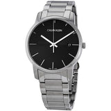 Calvin Klein City Black Dial Silver Steel Strap Watch for Men - K2G2G14C Authentic Buy Shop Now