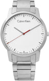 Calvin Klein City Quartz White Dial Silver Steel Strap Watch for Men - K2G2G1Z6 Authentic Buy Shop Now