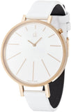 Calvin Klein Equal Silver Dial White Leather Strap Watch for Women - K3E236L6 Authentic Buy Shop Now