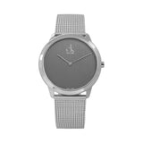 Calvin Klein Minimalist Black Dial Silver Mesh Bracelet Watch for Men - K3M2112X Authentic Buy Shop Now