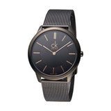 Calvin Klein Minimal Black Dial Black Mesh Bracelet Watch for Men - K3M21421 Authentic Buy Shop Now