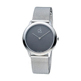 Calvin Klein Minimalist Black Dial Silver Mesh Bracelet Watch for Men - K3M2112X Authentic Buy Shop Now