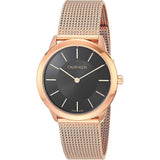Calvin Klein Minimal Black Dial Rose Gold Mesh Bracelet Watch for Women - K3M2262Y Authentic Buy Shop Now