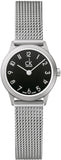 Calvin Klein Minimal Black Dial Silver Mesh Bracelet Watch for Women - K3M53151 Authentic Buy Shop Now