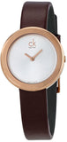 Calvin Klein Firm White Dial Brown Leather Strap Watch for Women - K3N236G6 Authentic Buy Shop Now