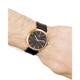 Calvin Klein Surround Black Dial Black Leather Strap Watch for Men - K3W216C1 Authentic Buy Shop Now