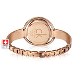 Calvin Klein Impetuos Silver Dial Rose Gold Steel Strap Watch for Women - K4F2N616 Authentic Buy Shop Now