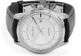 Calvin Klein Infinity Silver Dial Black Leather Strap Watch for Men - K5S341C6 Authentic Buy Shop Now
