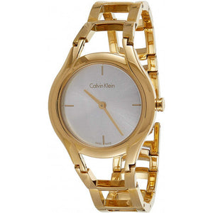 Calvin Klein Class White Dial Gold Steel Strap Watch for Women - K6R23526 Authentic Buy Shop Now