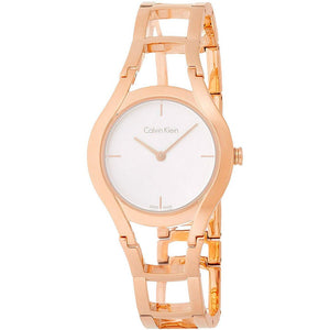 Calvin Klein Class White Dial Rose Gold Steel Strap Watch for Women - K6R23626 Authentic Buy Shop Now