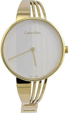 Calvin Klein Drift Silver Dial Gold Steel Strap Watch for Women - K6S2N516 Authentic Buy Shop Now