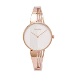 Calvin Klein Drift White Dial Rose Gold Steel Strap Watch for Women - K6S2N616 Authentic Buy Shop Now
