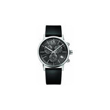 Calvin Klein Post Minimal Chronograph Black Dial Black Leather Strap Watch for Men - K7627107 Authentic Buy Shop Now