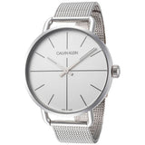 Calvin Klein Even Quartz White Dial Silver Steel Strap Watch for Women - K7B21126 Authentic Buy Shop Now
