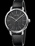 Calvin Klein Even Black Dial Black Leather Strap Watch for Women - K7B211C1 Authentic Buy Shop Now