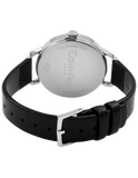 Calvin Klein Even Silver Black Leather Strap Watch for Women - K7B231C6 Authentic Buy Shop Now