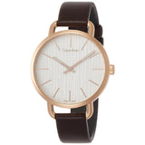Calvin Klein Even White Dial Brown Leather Strap Watch for Women - K7B236G6 Authentic Buy Shop Now