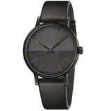 Calvin Klein Boost Black Dial Black Leather Strap Watch for Men - K7Y214CZ Authentic Buy Shop Now