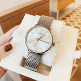 Calvin Klein White Dial Silver Mesh Bracelet Watch for Women - K8M21126 Authentic Buy Shop Now