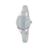 Calvin Klein Rebel Grey Dial Grey Leather Strap Watch for Women - K8P231Q4 Authentic Buy Shop Now