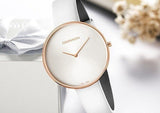 Calvin Klein Full Moon White Dial White Leather Strap Watch for Women - K8Y236L6 Authentic Buy Shop Now