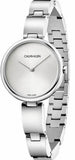 Calvin Klein Wavy Silver Dial Silver Steel Strap Watch for Women - K9U23146 Authentic Buy Shop Now