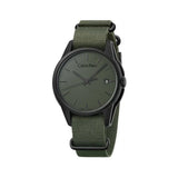 Calvin Klein Tone Green Dial Green NATO Strap Watch for Men - K7K514WL Authentic Buy Shop Now