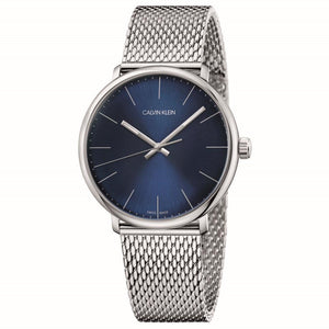 Calvin Klein High Noon Chronograph Blue Dial Silver Mesh Bracelet Watch for Men - K8M2712N Authentic Buy Shop Now