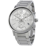 Calvin Klein Post Minimal White Dial Silver Steel Strap Watch for Men - K7627126 Authentic Buy Shop Now
