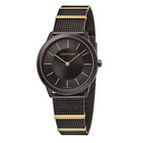 Calvin Klein Minimal Black Dial Black Steel Strap Watch For Men - K3M524Z1 Authentic Buy Shop Now