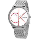 Calvin Klein Minimal White Dial Silver Mesh Bracelet Watch for Women - K3M52152 Authentic Buy Shop Now