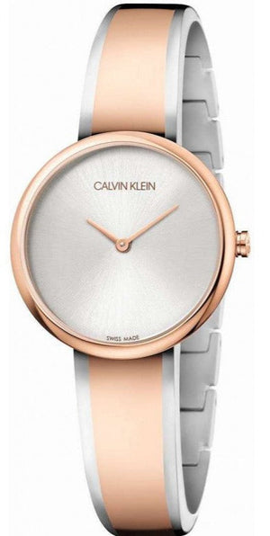 Calvin Klein Seduce Silver Dial Two Tone Steel Strap Watch for Women - K4E2N61X Authentic Buy Shop Now