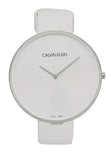 Calvin Klein Full Moon White Dial White Leather Strap Watch for Women - K8Y231L6 Authentic Buy Shop Now