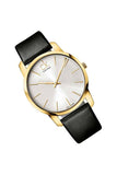 Calvin Klein City Silver Dial Black Leather Strap Watch For Women - K2G23520 Authentic Buy Shop Now