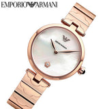 Emporio Armani Arianna White Mother of Pearl Dial Rose Gold Steel Strap Watch For Women - AR11236 Authentic Buy Shop Now